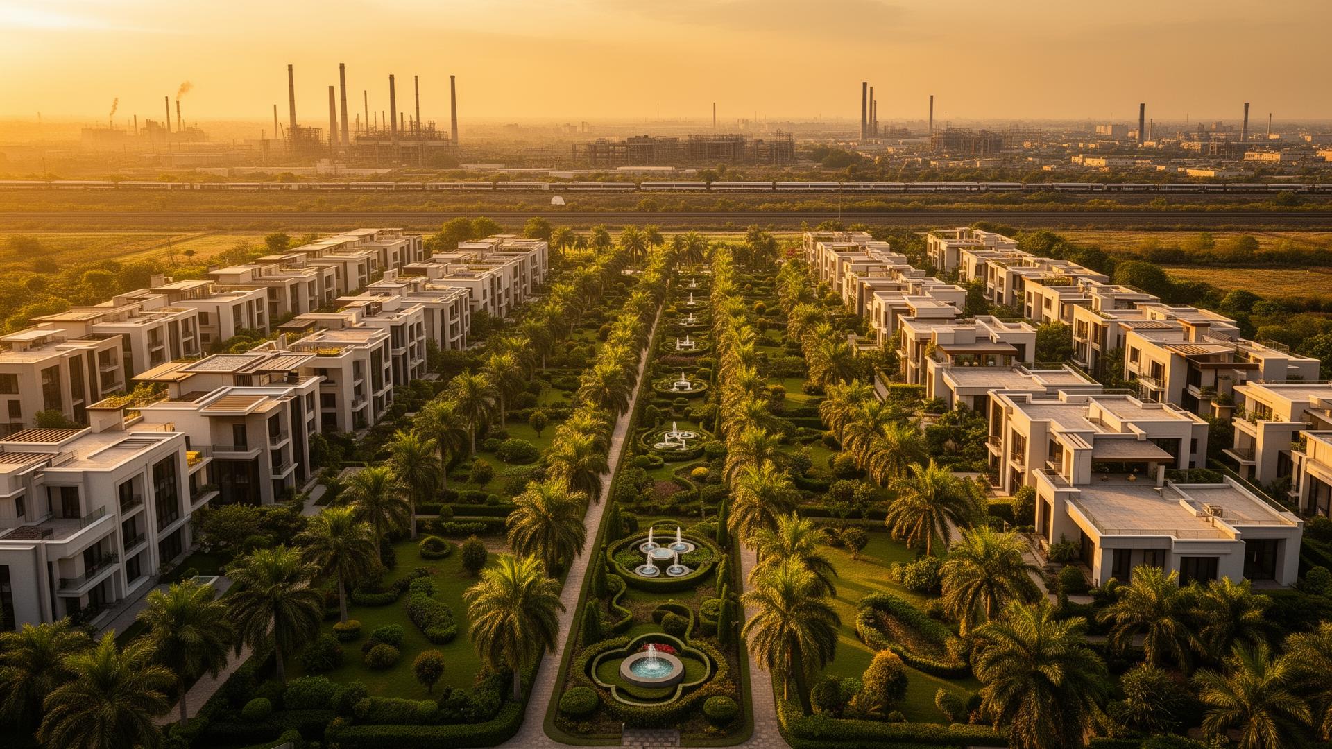 Aerial view of Hari Prakash Gardens